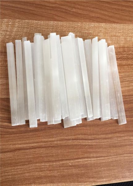 Objetos decorativos Figuras 100g Natural Selenite Quartz Crystal Sticks Cristal Chips Cristal Pedras e Minerais Especimen7224511