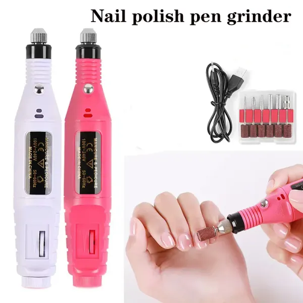Pens Electric Unhed Drill 20000 RPM Profissional Machine Art Pen Pedicure Tools Kit Kit Milling Gel Polish Remover Manicure Cutters