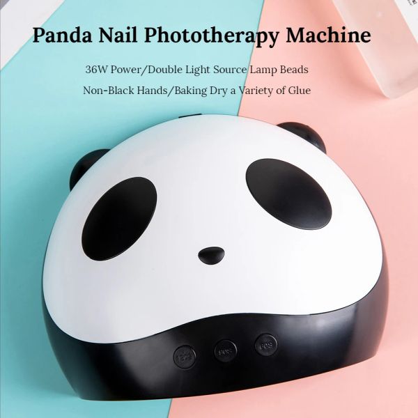 Secadores panda unhas secador hine uv uv unhas de sensor rápido fototerapia portátil use lâmpada profissional para esmalte rápido seco