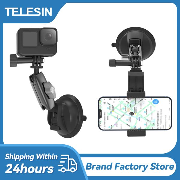 Telecamere Telesin Gravity Car Telefier Thoist Camera Tappone Regolabile supporto universale Montaggio GPS per GoPro Insta360 DJI Azione 2