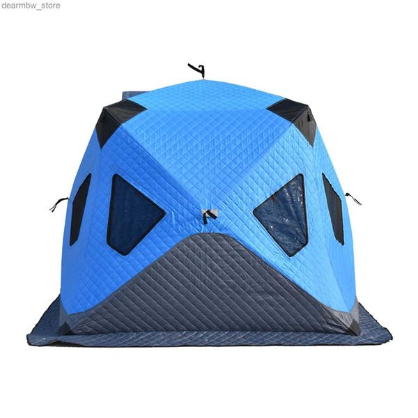 Kış kampı için balık çadır çadırları ve barınaklar 3-4 kişi dış mekan barınağı taşınabilir ve hafif fener çadır su geçirmez ve sıcak l48