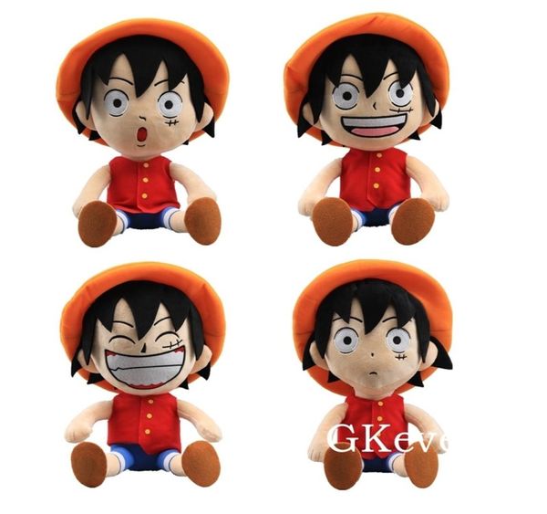 Японская мультипликационная фигура One Piece Luffy 12quot 30 см мягких плюшевых кукол Cool Amine 4 Styles Kids Gift 2012048608791
