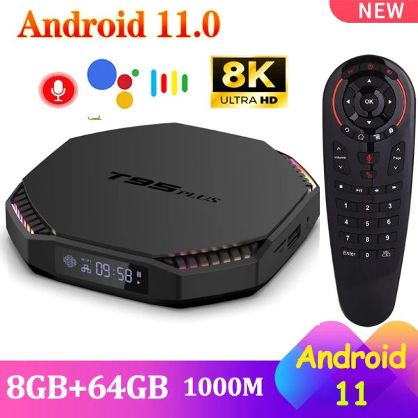 Box 2022 T95 plus Smart -TV -Box Android 11 8 GB RAM 64 GB 4 GB 32 GB RK3566 2,4 G 5GHz WiFI 1000m BT 4K 8K TVBOX SET TOP BOX MEIE Player