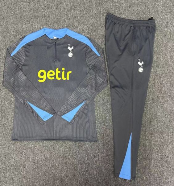 24 25 Hot Spurs Tracksuit Soccer Set Set de treinamento Totten Ham Hama Longa Manga Kane Jaqueta de Futebol Tracksuit Chandal Futbol