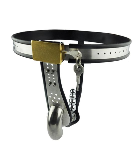 Bebida grátis !!Hot Belt Sex Toys Men Cock Cage Stainless Aço Pontas de Ajuste do Pênis Penis Manga Lock9497458