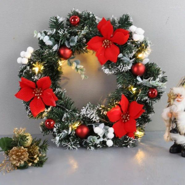 Dekorative Blumen Weihnachten LED LELLING GARLAND Halloween Holiday Door Fenster Dekoration Home Decor Mehrere Größen und Stile erhältlich