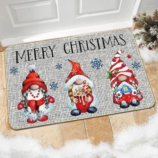 Badmatten Design von hochwertigem und personalisiertem Plüsch für Haushaltsgebrauch Logo Die geschnittenen Teppichbadezimmerbereich Santa Claus