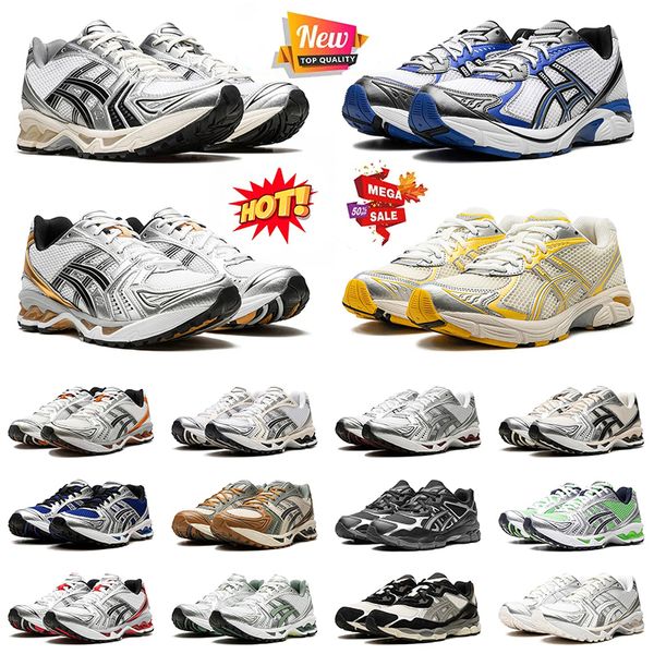 Asics' Gel Kayano 14 Nyc Gt 1130 2160 Running Shoes 【code ：L】Cream Black Metallic Plum Trainers White Clay Canyon Outdoor Sports Sneakers Tigers K14 Runners