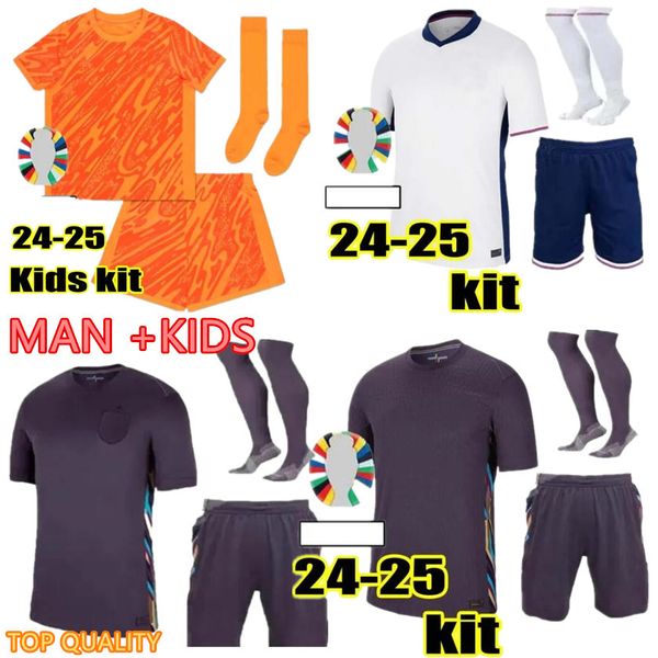 24 25 Englands Soccer Trikots Kids Kit Kane Kane Saka Foden Bellingham Rashford Sterling Grealish National Team 2024 2025 Fußballkinder T Kits Erwachsene Torhüter Set Set