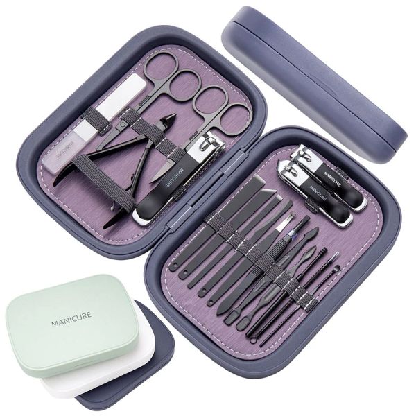 Kits unhas kit de arte 18pcs Conjunto de manicure de unhas Conjunto de unhas de unhas