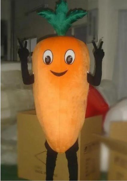 2024 Mascotte di carota Costumi di verdure animate verdure di verdure espospy personaggio di mascotte di Halloween Carnival Party Costume