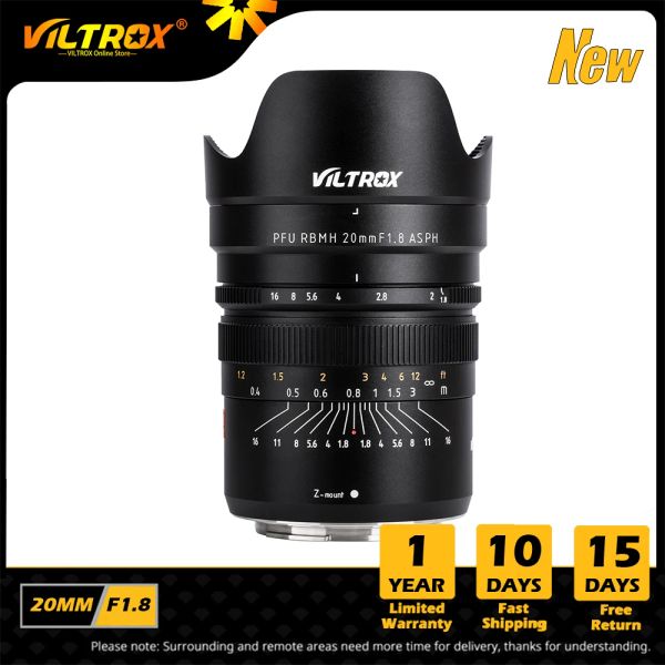 Acessórios Viltrox 20mm F1.8 E Z Fios completa Lente fixa Lente Prime para Sony E Mount Nikon Z Mount Mirrorless A7M3 A7S Lente da câmera