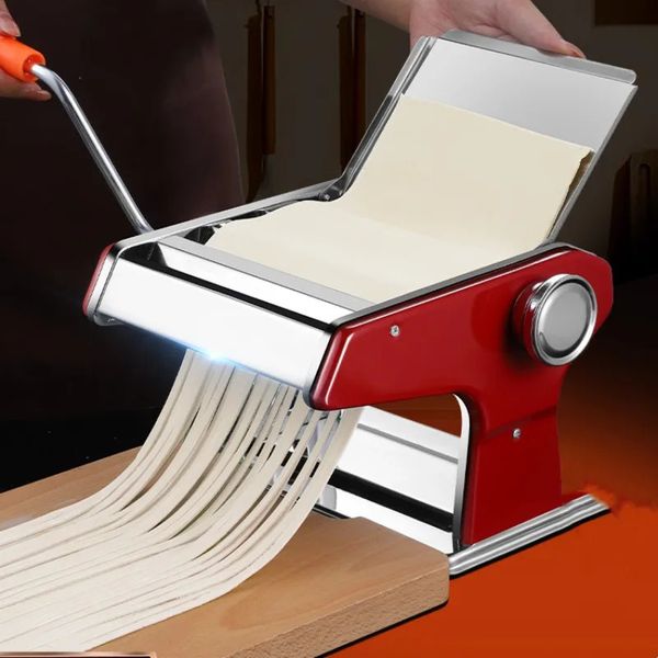 Noodle Machine verdickte Edelstahl -Küchenwerkzeuge und Gerätehandbücher Food Processors Pasta Maker Manual Dining Bar Home 240325