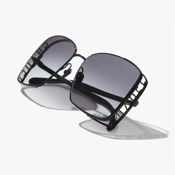 Женская роскошная цепь декоративное зеркало модное высококачественное устойчивость к солнцезащитным очкам UV400 Дизайнерские прямоугольные металлические рамы смены
