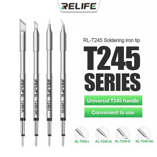 Besleme Relife RLT245 İpuçları Evrensel JBC C245 Lehimleme Demir Ucu XSoldering Sugon Lehim İstasyonu için Uyumlu GVM AIXUN TOP