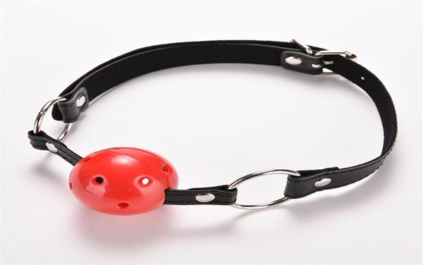 PU Leder Band Ball Mund Knebel Oral Fixation Mundgefüllte Spiele für Paare für Paare Flirten Sexprodukte Spielzeug C18112701297f6137710