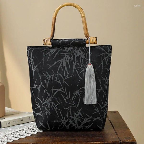 Вечерние сумки ретро с печеной деревянная ручка сумочка женская сумка мода портативная ведро повседневная тотация