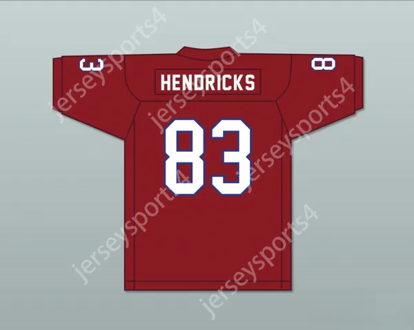Ted Hendricks personalizado 83 Hialeah Senior High School puro-sangue Scarlet Red Football Jersey 2 Top Stitched S-6xl