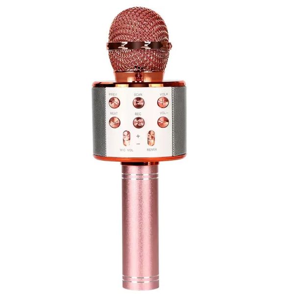 Микрофоны WS858 Профессиональная беспроводная микрофонная динамика караоке музыка беспроводной стерео живой движущийся динамик Home Ktv Player