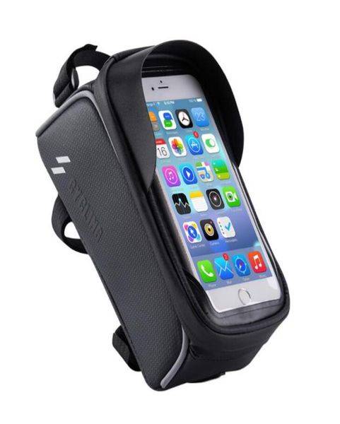 Grão de carbono impermeável tubo dianteiro saco de bicicleta de bicicleta de bicicleta de bicicleta GPS Stand stand guithebar Mount Bag Bike Accessories Sports GPS Pho9239016