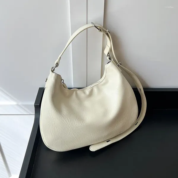 Bolsas de ombro designer de marca PU Couro Padrão de pedra feminina Bolsa casual crosualbody hobos