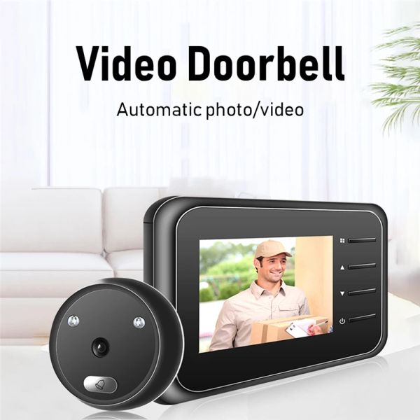 Дверная звонок R11 Digital Peephole Viewer Door Door ЗАДНА 2,4 -дюймовый экран Экран IR Night Vision Electronic Door Eye Camera Dover Bell
