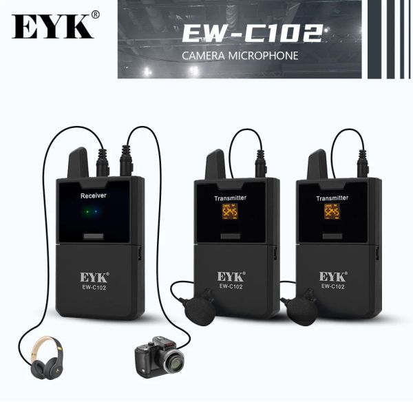 Microfoni Eyk UHF Wireless Lavalier Monito