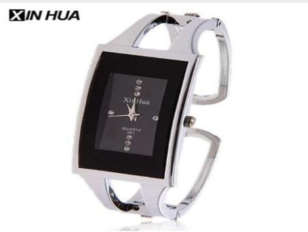 Pulseira feminina relógio Xinhua Quartz Wristwatch Moda de cristal Casual Casual Drop Ship Stainless Acele