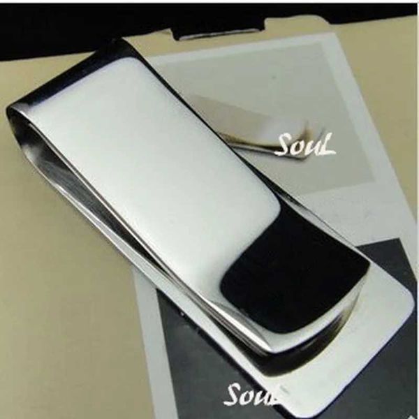 Money Clips бренд из нержавеющей стали Sliver Clip Slim Pocket Cash Holder Men Women 240409