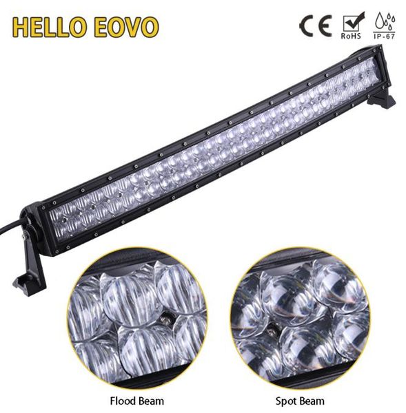 Hello Eovo 5d 32 polegadas LED LED LUZ BARRA PARA INDICADORES DE TRABALHO CONDUZIR OFFROTO CURCION DE TRATOR DE CARRO DE BARCO DE BARCO 4X4 SUV ATV 12V 24V7840686