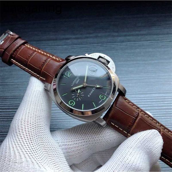 Für Panerass Watch Luxus Herren Mechanische Schweizer Automatisch Sapphire Mirror 44 mm 13 mm importiertes Leder -Uhrband -Marke Italien Sport Armbandwatches 9LX0