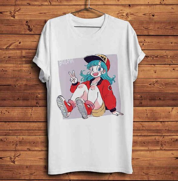 Dbz kawaii bulma lustig anime tshirt Männer neue weiße Kurzarm Homme Casual T -Shirt Unisex Japan Manga Dragon Streetwear G12301645523