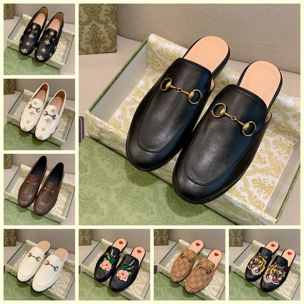 Tasarımcı G Gglies Klasik Loafers Terlik Ayakkabı Nedensel Ayakkabı Kauçuk Sandals Lüksler Gu Gicci Kadınlar ve Erkek Ayakkabı Arı Arı Sabahı Toz Çantası