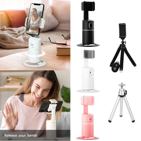 Gimbal 360 Rotação Rastreamento automático Rastreamento de cardan estabilizador Ai Smart Selfie Stick Stick Camera Phone Hitter Acrestor de vídeo VLOG NOVO