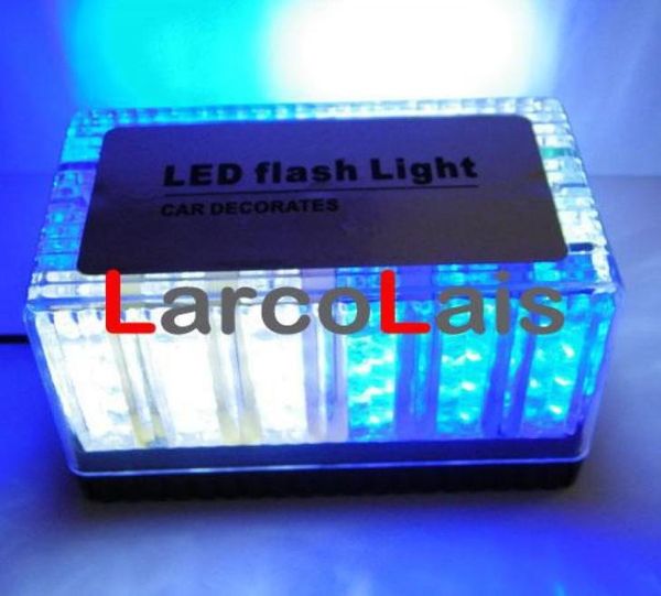 Blau weiß 48 LED 12V Autodach LED Blitzblitzlichtmagnete 48LED Emergency EMS Light Shell Blitzlichter3006467