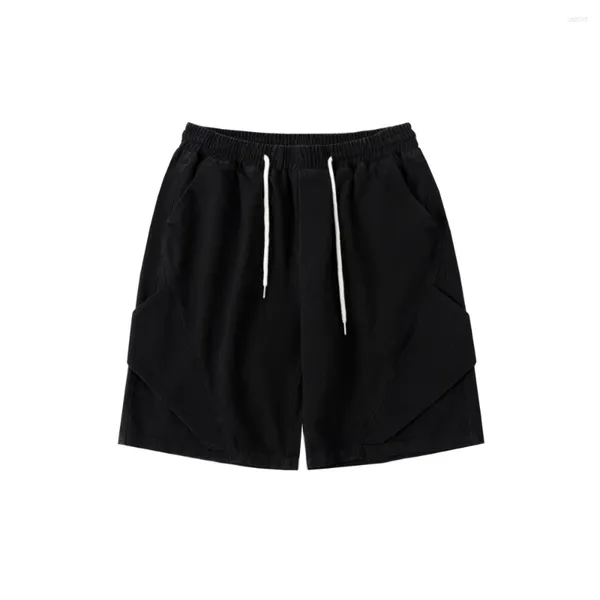 Herren -Shorts Sommer Casual Cargo Hosen 2024 Streetwear Button Spleißen Sie lose elastische Taillenmännchen männliche Jogginghosen