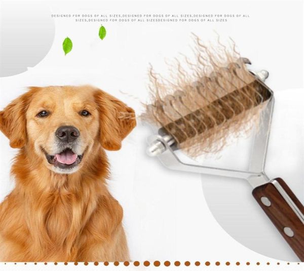 designer pet pettine knot unletle unties pettini yshaped defloating dog rake walnutdog dehair dogs318l7891266