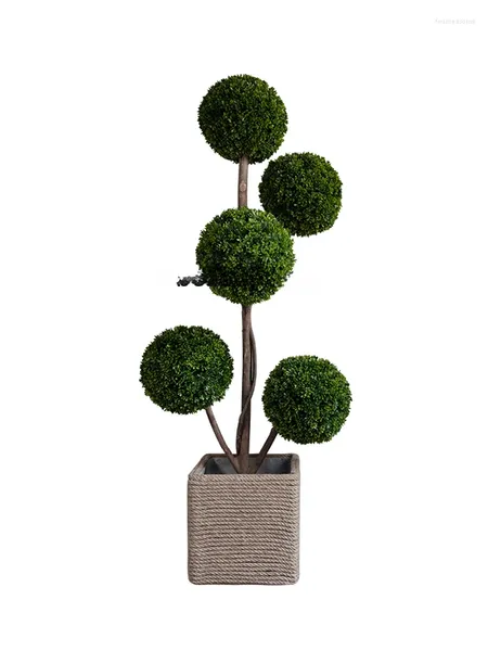 Fiori decorativi pianta artificiale pentola sferica per interni soggiorno pavimento grande bonsai decorazione albero nordico