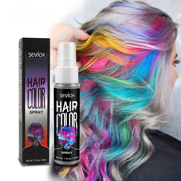 2024 Cabelo descartável Spray rápido Segurança duradoura Dintura de cabelo impermeável Red Red White Fashion Instant Hair Color Products Para cabelos rápidos