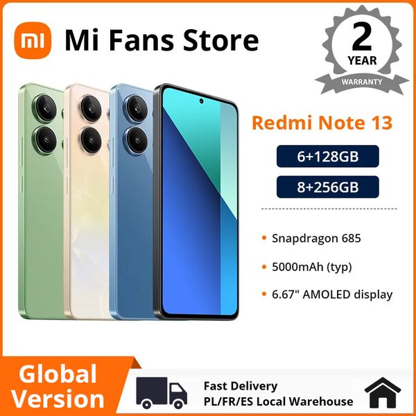 Глобальная версия Xiaomi Redmi Note 13 4G Smartphone Snapdragon 685 6,67 