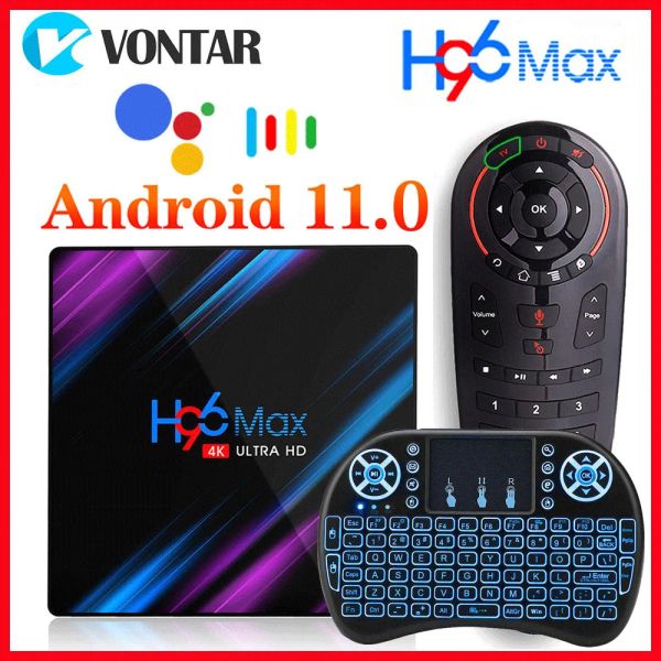 Box H96 MAX RK3318 Smart TV Box Android 11 TVBox 4K 4GB RAM 64GB 32 GB Dual WiFi Set Top Box H96MAX 2GB 16GB Google VOCE ASSITANT