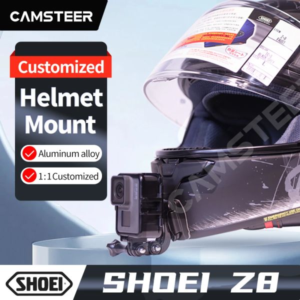 Câmeras para Shoei Z8 MOTOREIRA MONTAGEM DE CACATO DE queixo para a GoPro Hero 11 10 9 8 7 Insta360 One X3 X2 RS Akaso Yi Acessórios para câmeras esportivas