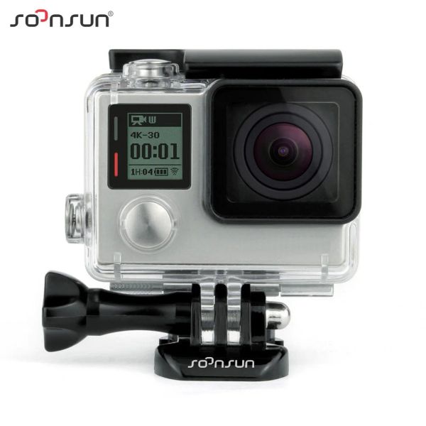 Kameras SOONSUN WASGEFORTISCHE HAUSE KODE FÜR GOPRO HERO 4 HERO 3+ HERO 3 Kamera Unterwasser -Schutzhäuser für GoPro 3 3+ 4