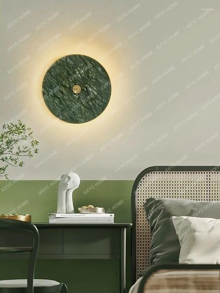 Lampada a parete personalizzata Crema di giada naturale decorazione antica decorazione soggiorno camera da letto corridoio