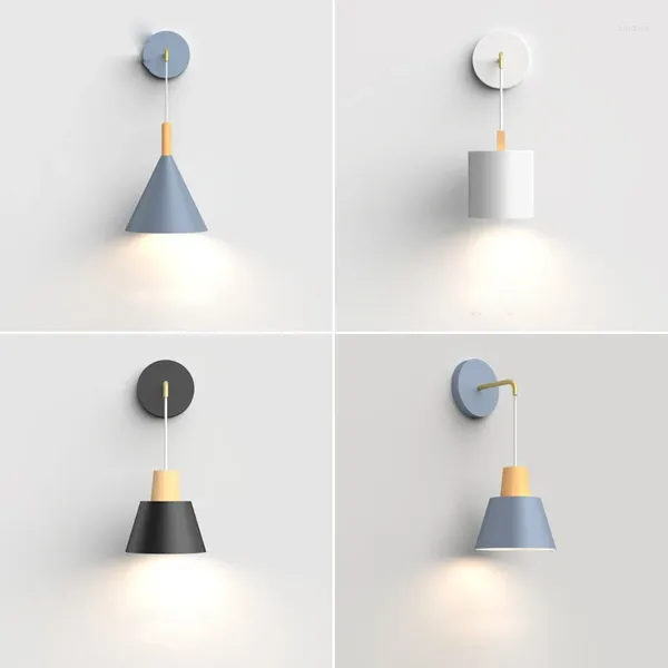 Lampada a parete Nordic Sconce Creative Children Room Macaron Personality Light Light Light Lampade Moderno Lampade per corridoio camera da letto