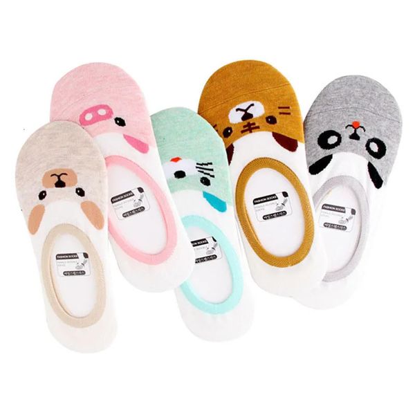 6 Paare Frauen Socken Cartoon Tube Baumwolle Cutekorea Frühling Sommer Jacquard Japanische Freizeitmarke Socken Großhandel 240408