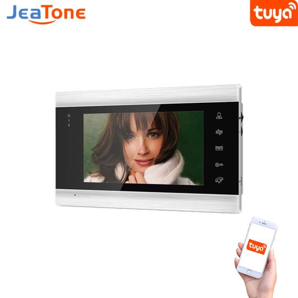 Überwachen Sie Jeatone Indoor -Bildschirmmonitor für Video -Intercom -System CVBS AHD 4wire Analog Alarm Host Home Security Tuya Smart WiFi Telefon