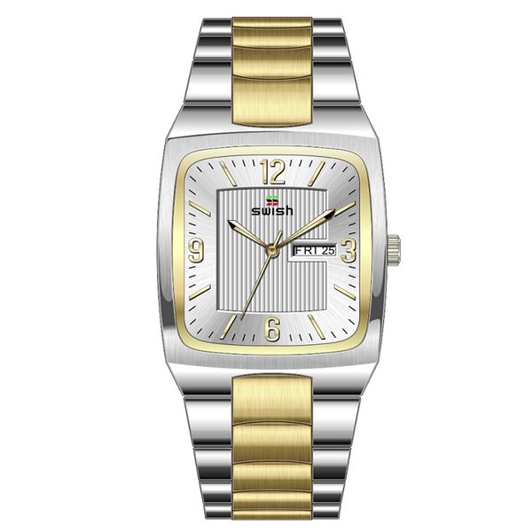 Alta qualidade Lady Square Quartz assistir amantes da moda Mulheres relógios de pulso prateados Ladies Valentine Luxury Square Watche AAA Wristwatches