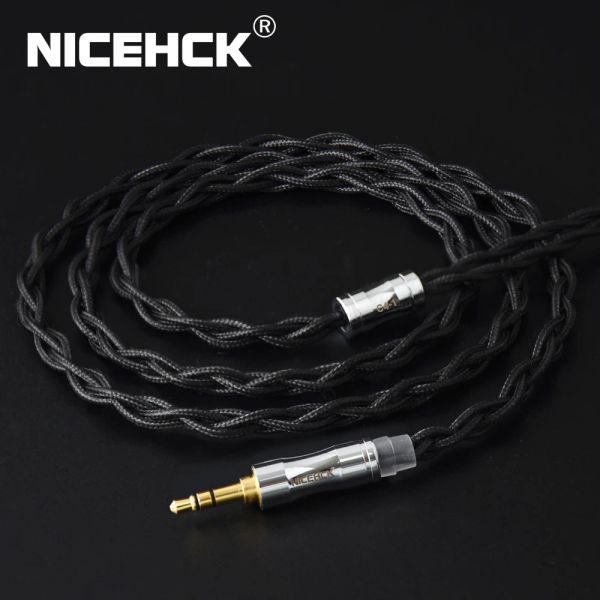 Konektörler Nicehck C41 Kablo 6n Upocc Bakır Gümüş Kaplama 3.5/2.5/4.4mm MMCX/2PIN/QDC/NX7 KXXS Kanas LZ A7 Tanchjim NX7 MK3/EBX21