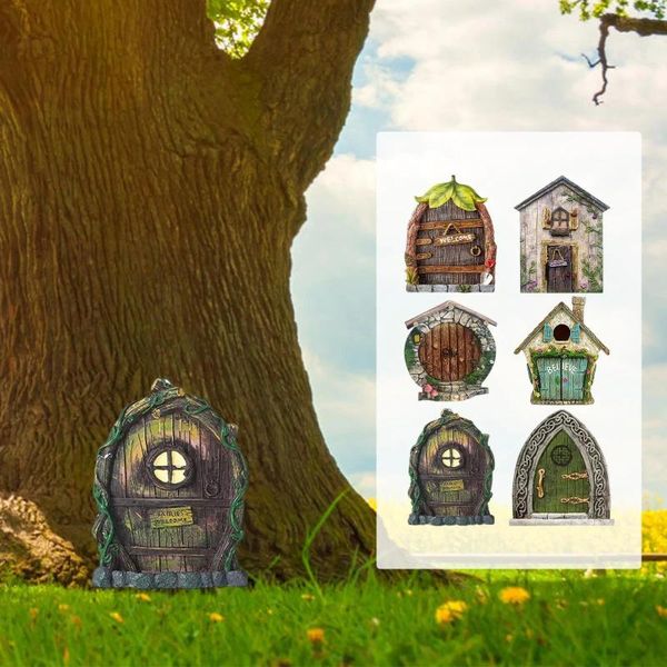 Decorações de jardim 6x Fairy Tale Door DIY ACCS Favors Favors Decoration Fatuines for Farmhouse